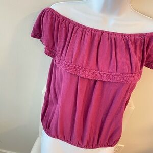 Women’s Pink off the shoulder shirt - Large